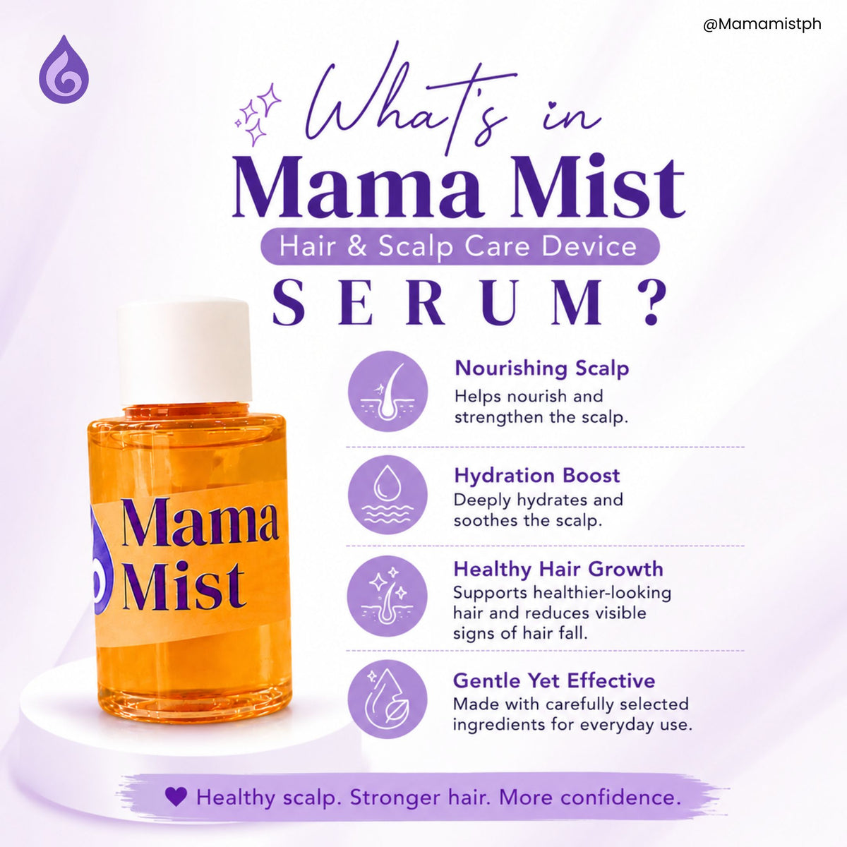 Mama Mist™ Hair and Scalp Care Massage Comb + Serum